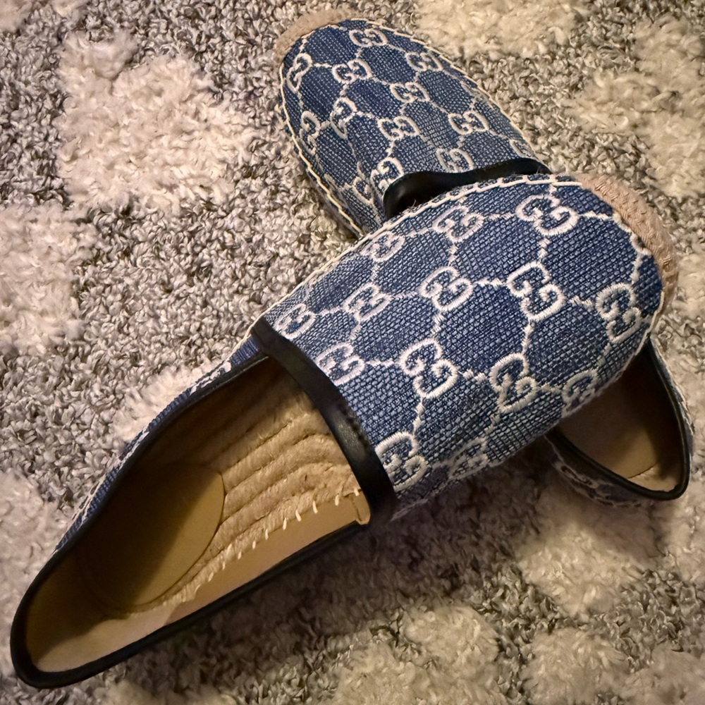 Gucci denim espadrille size EU39 US8-5-9